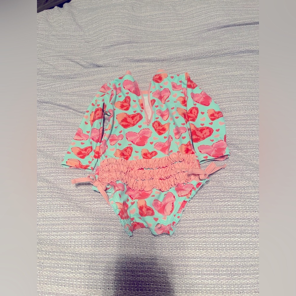 Ruffle Butts Rash Guard Swimsuit